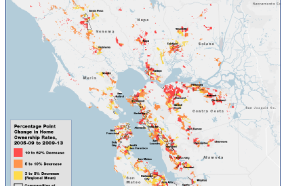 Map of home ownership rates 2005-2009