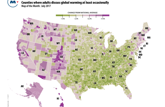 map of where Americans talk about climate change