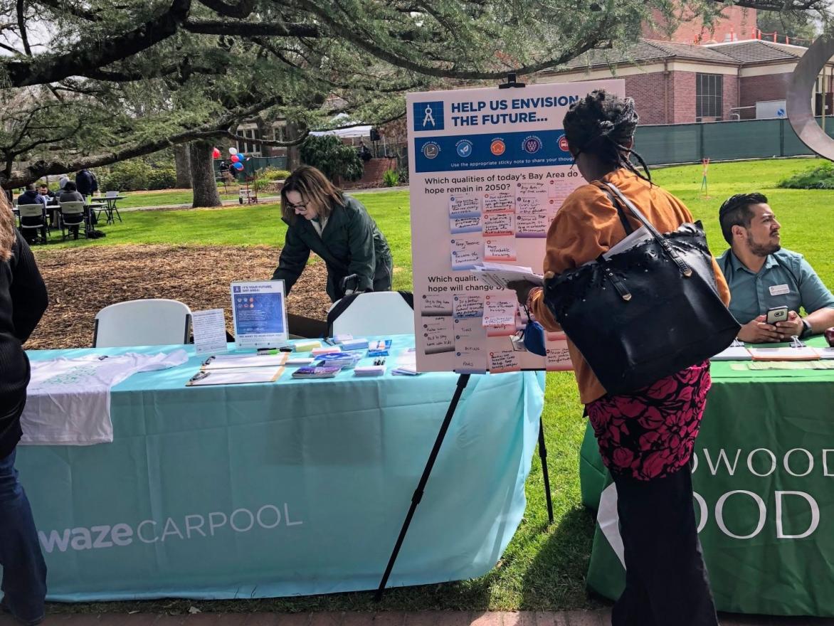 Students at Santa Rosa Junior College contribute to the project at the One Love Diversity Festival.