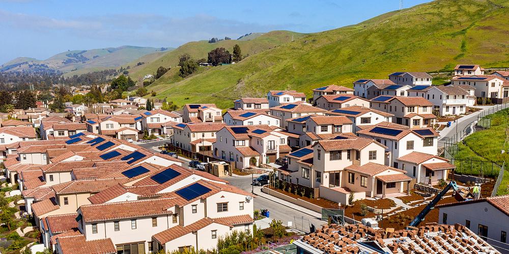 A newly constructed housing development.