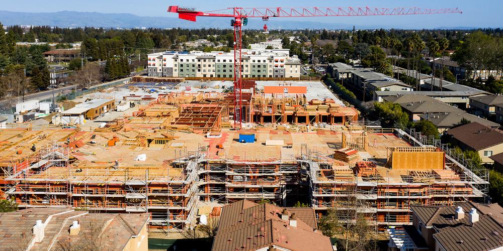 Construction of a multi-family housing complex.