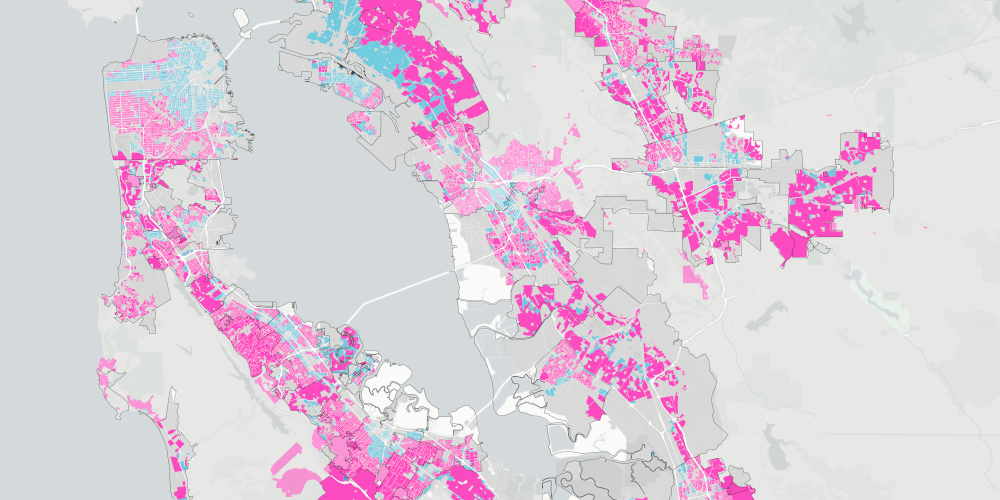 Map of Single-Family Zoning in the San Francisco Bay Area