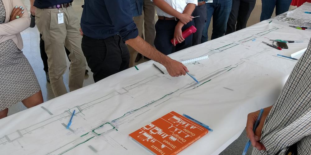 A public engagement session soliciting feedback on proposed plans for San Jose's Better Bikeways Network.