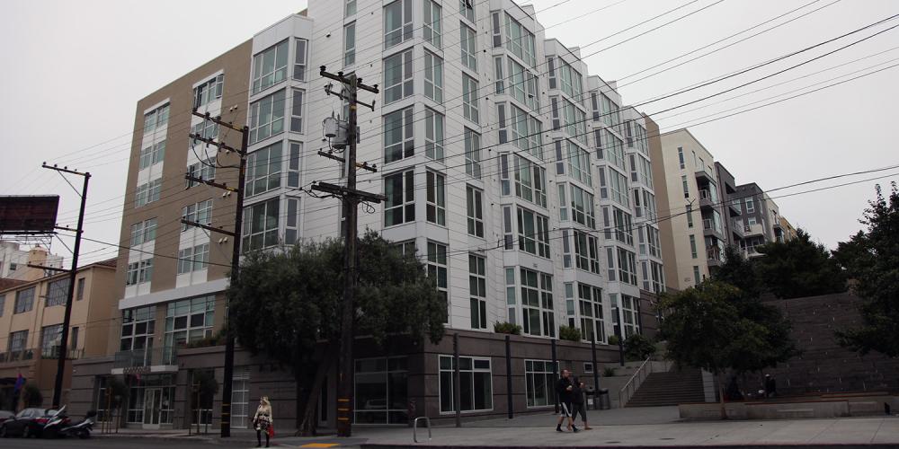 Open House senior LGBT community apartment building in San Francisco.