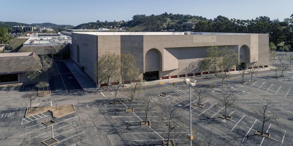 An under-used shopping center in Terra Linda, California.