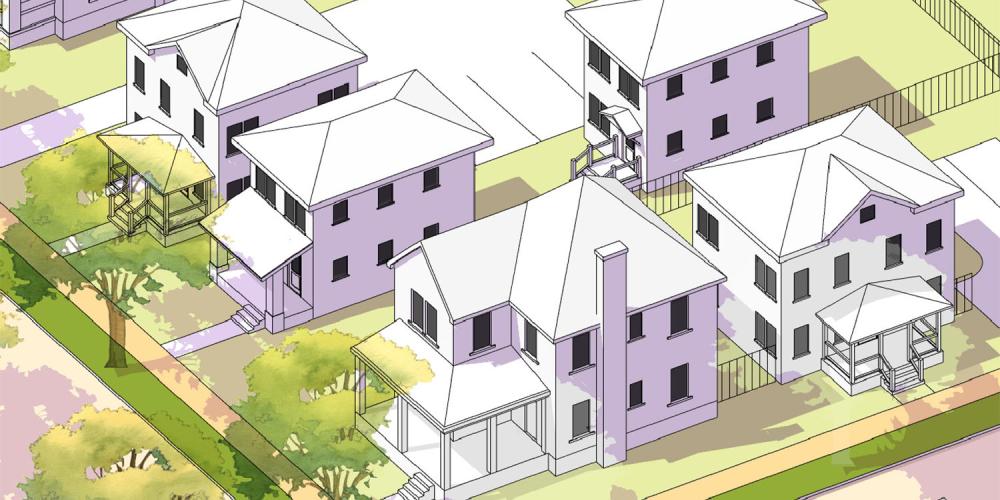 Illustration of a residential community.