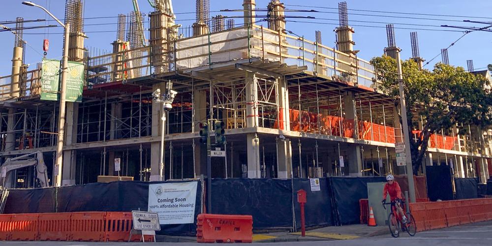 A 100% affordable housing project under construction in San Francisco.