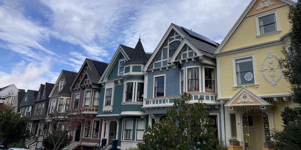 Older homes near public transit in San Francisco.