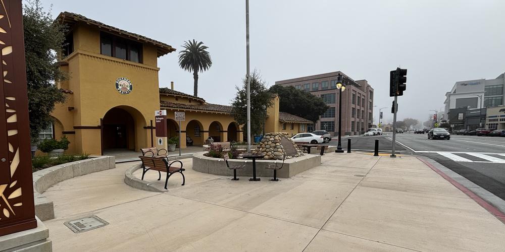 Burlingame train station mobility hub improvements.  