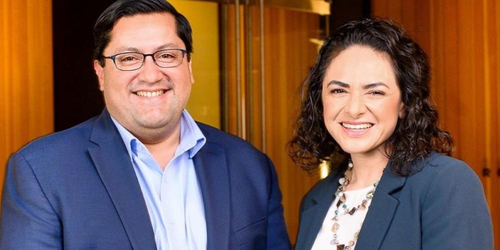 Image of smiling President Arreguin and Vice President Belia Ramos