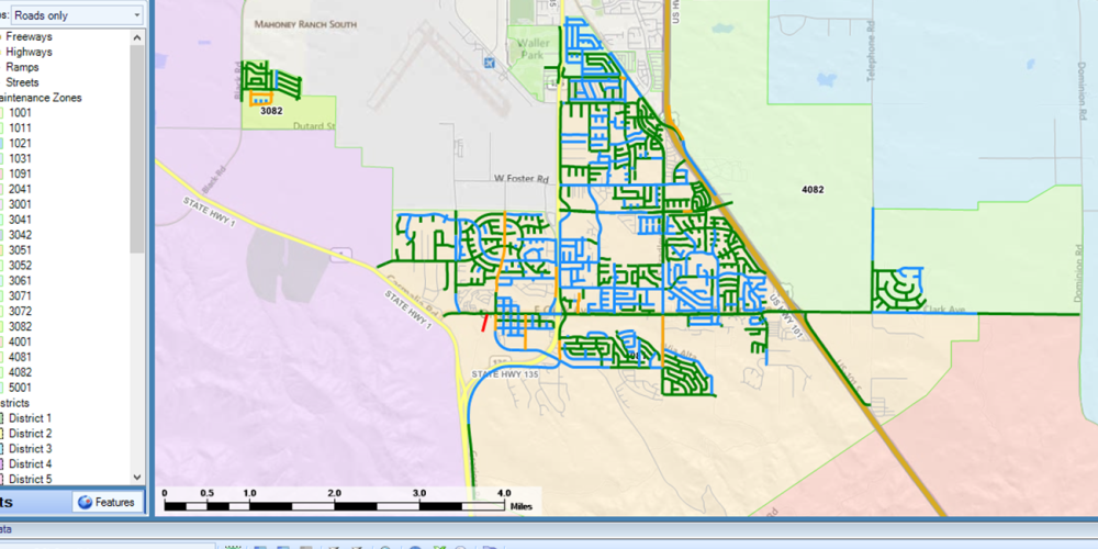 A map from the StreetSaver® tool