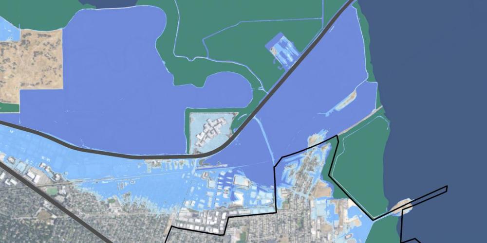 Map showing flood hazards
