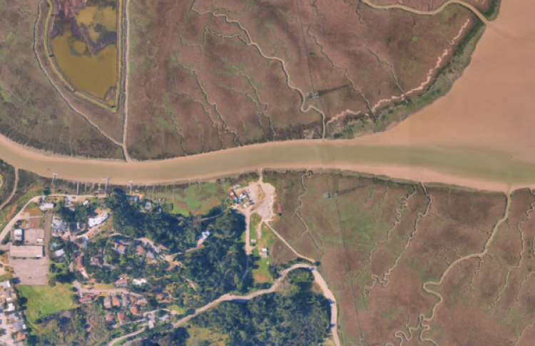 Gallinas Creek. Google Earth image.