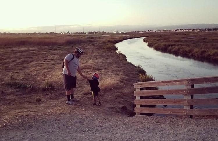 Maxwell Corleone and son on the Bay Trail