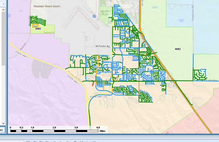 A map from the StreetSaver® tool
