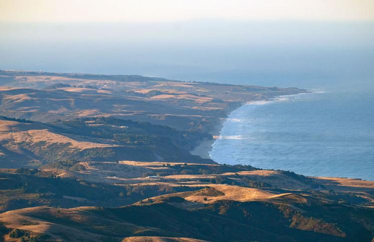 Arial of the Pacific coastline