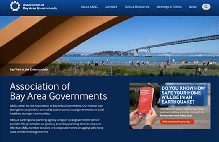 ABAG website home page