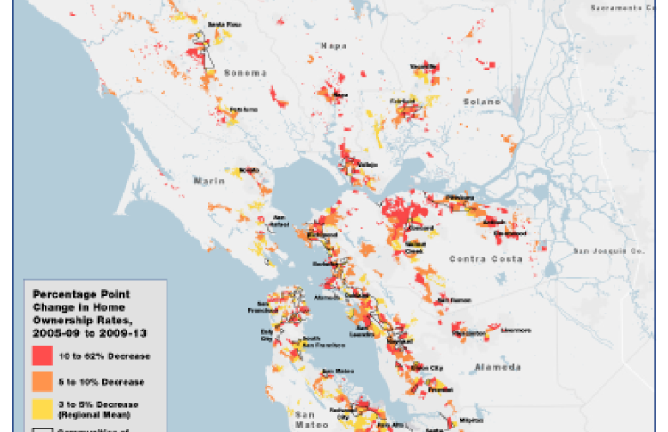 Map of home ownership rates 2005-2009