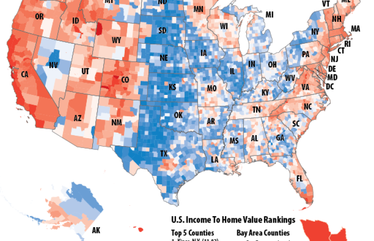 maps of incomes vs homes in 2017
